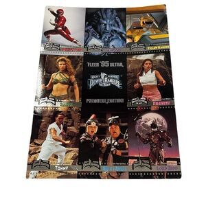 1995 Power Rangers The Movie Uncut‎ 9 Card Promo Sheet Fleer Ultra Cards